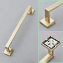 GobekUsa Brushed Gold Bathroom Hardware Set Stainless Steel Towel Bar Robe Hook Toilet Paper Holder