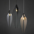 GobekUsa Leaf Chandelier LED Pendant Light Modern Minimalist Hanging Lamp for Home Decor