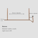 GobekUsa Leather Belt Chandelier Pendant Light for Modern Minimalist Home Decor