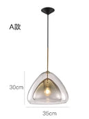 GobekUsa Gradient Glass Pendant Lamps: Luxury LED Chandeliers for Bedroom and Restaurant
