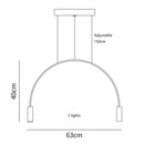 GobekUsa Arc Pendant Light Chandelier - LED Suspension Lamp for Kitchen Island