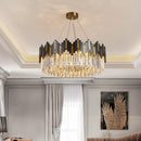 GobekUsa Crystal LED Chandelier with Remote Control for Home Living Room Kitchen Lighting