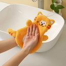GobekUsa Cartoon Cat Coral Velvet Hand Towels: Soft, Cute, Quick Dry Bath Towels