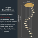 GobekUsa Bird Design LED Chandelier for Luxury Living Room and Restaurant