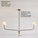 Coco French Minimalist Fabric Branch Chandelier