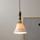 GobekUsa Ceramic LED Pendant Light Fixture Modern Hanging Lamp for Home Decor