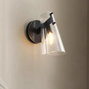 GobekUsa Black Copper Bedroom Wall Lamp with Transparent Lampshade
