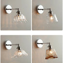 GobekUsa Iron Rotate LED Wall Light Modern Pull Chain Switch Clear Glass Wandlamp