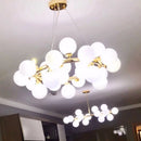 GobekUsa Glass Ball LED Chandelier Pendant Lamp, Modern Round Design for Home Decor Lighting