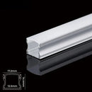 GobekUsa LED Aluminum Profiles Corner Channel with Transparent/Milky Diffuser for Strip Lights