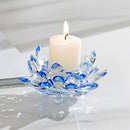 GobekUsa Crystal Lotus Candle Holder Aromatherapy Base Candelabros
