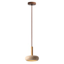 Modern Yellow Travertine Stone Pendant Light