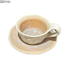 GobekUsa Kiln Porcelain Cup & Saucer: Creative Retro Coffee Mug Set