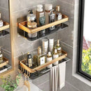 GobekUsa Aluminum Corner Bathroom Shelf with Towel Holder