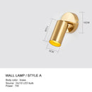 GobekUsa LED Wall Light with Adjustable Angle GU10 Holder for Home Bedroom Decor