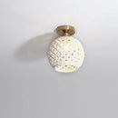 GobekUsa Ceramic LED Ceiling Lights: Modern Hollow Design for Living Room, Aisle, Balcony