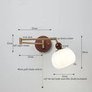 GobekUsa Creamy Iron LED Wall Lamp Bedroom Living Room Bathroom Mirror Stair Light