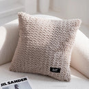 GobekUsa Geometric Texture Plush Cushion Cover - Modern Nordic Style Pillow Cases