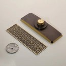 GobekUsa Antique Brass Rectangle Bathroom Floor Drain Strainer - Deodorization Linear Design