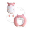 GobekUsa Cute Plush Animal Neck Pillow for Comfortable Travel & Office Rest