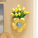 GobekUsa Cartoon Flower Vase: Desk & Wall Décor for Aesthetic Rooms