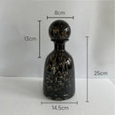 GobekUsa Leopard Texture Glass Vase: Modern Floral Vase for Chic Room Decor