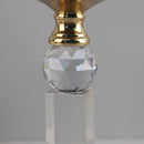 GobekUsa Clear Crystal Geometric Candle Holder for Home Decoration