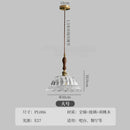 GobekUsa French Ins Walnut Brass Glass Pendant Lights LED E27 for Kitchen Island Restaurant
