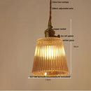 GobekUsa Amber Flower Glass Pendant Lamp LED Knob Switch Nordic Modern Hanging Lights