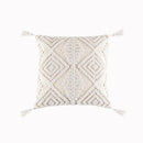 GobekUsa Cotton Tassels White Cushion Covers 45x45/30x50cm - Square Geometry Pillowcase