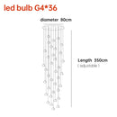 GobekUsa Crystal Ball Chandelier: Long Adjustable Staircase Pendant Light perfect for Home & Restaurant