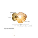 GobekUsa Grey Glass LED Wall Lamp for Home Decor and Lighting