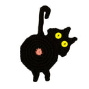 GobekUsa Cat Butt Coasters: Handmade Funny Kitties Cup Mat - Set of 4