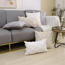 GobekUsa Fluffy Embroidery Diamond Cushion Cover for Home Decor - 45x45cm