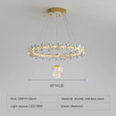 GobekUsa Gold Crystal Spiral Chandelier LED Pendant Lights for Home Decoration
