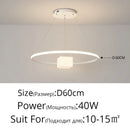 GobekUsa LED Chandelier: Modern White Hanging Light for Living Room Kitchen, Indoor Decor Lamps