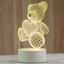 GobekUsa 3D Acrylic Night Lamp | Boys Girls Gift Decor Bedroom Table Light