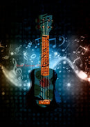 Abstract Electric Guitar Canvas Print - Music Wall Art by GobekUsa