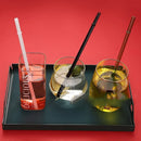 GobekUsa Glass Bent Straw 200mm - Reusable Cold Beverage Drinking Straw