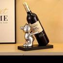 GobekUsa Bear Wine Rack Cup Holder for Home Bar, Kitchen Storage & Decor