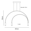 GobekUsa Arc Pendant Light Chandelier - LED Suspension Lamp for Kitchen Island