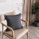 GobekUsa Knit Pillow Cover Nordic Style Button Open Grey Ivory Coffee