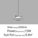 GobekUsa Black Finish LED Pendant Lights for Home Decoration Indoor Lighting