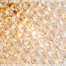 GobekUsa Crystal Chandelier: Luxury Gold Square Ceiling Light for Living Room, Bedroom LED Fixture