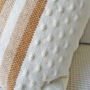 GobekUsa Ivory Brown Coffee Black Stripe Pillow Case with Tassels 45x45cm 30x50cm 50x50cm