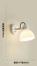 GobekUsa Japanese Style White Glass LED Wall Sconce Adjustable Lighting