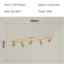 GobekUsa Nordic WoodenTrack LED Ceiling Spotlight for Home Decor