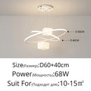 GobekUsa LED Chandelier: Modern Living Room Kitchen Hanging Light, White Indoor Lighting Fixture