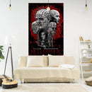 GobekUsa Jack-O-Lantern Wall Tapestry: Halloween Horror Movie Boho Home Decor for Bedroom
