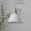 GobekUsa Ceramic Walnut Wood LED Pendant Light Fixture for Dining Room and Home Decor